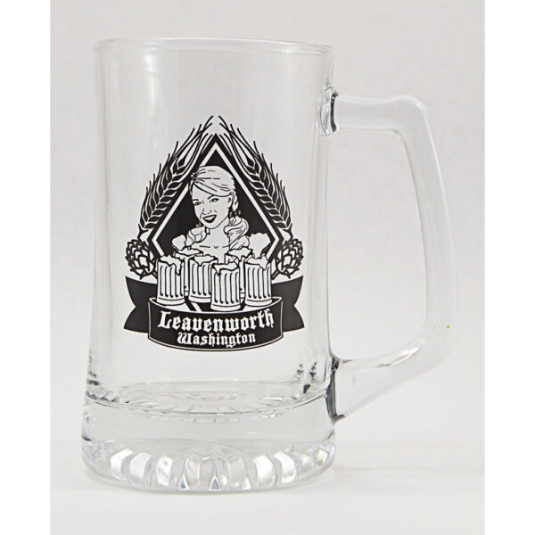 Glass Mug 25oz with Beer logo